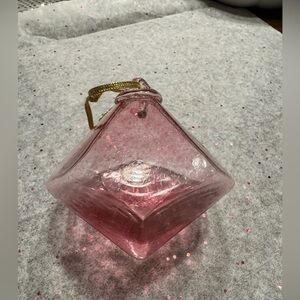 Elegant Pink Glass Ornament